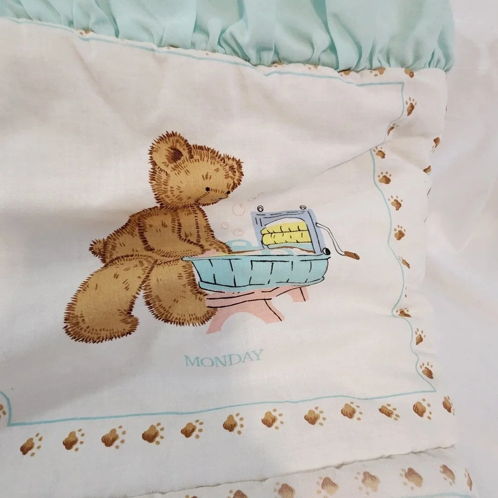 Vtg Baby Cassie's Creation A Bearable Week Quilt Days Of The Week